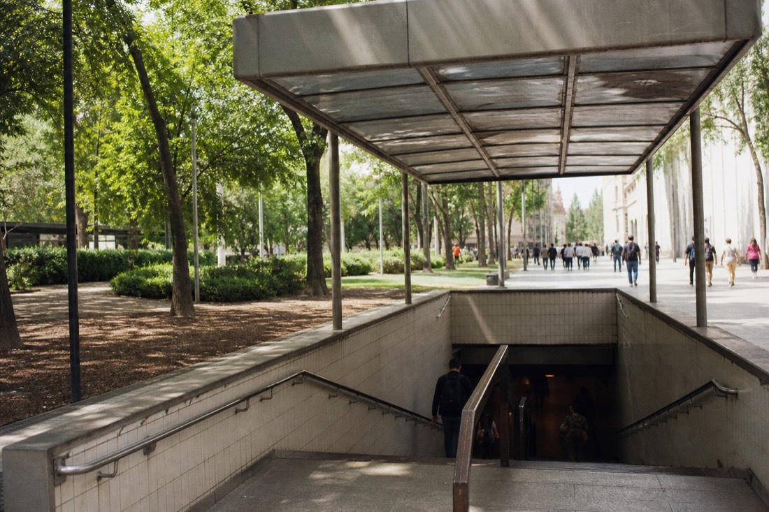Sculpture garden and modernist pavilions of the Museo de Arte Moderno on Paseo de la Reforma